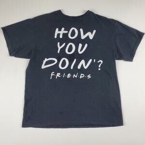 Friends Television Show "How You Doin'" Joey Parody Crop Tee T-Shirt Black XXL